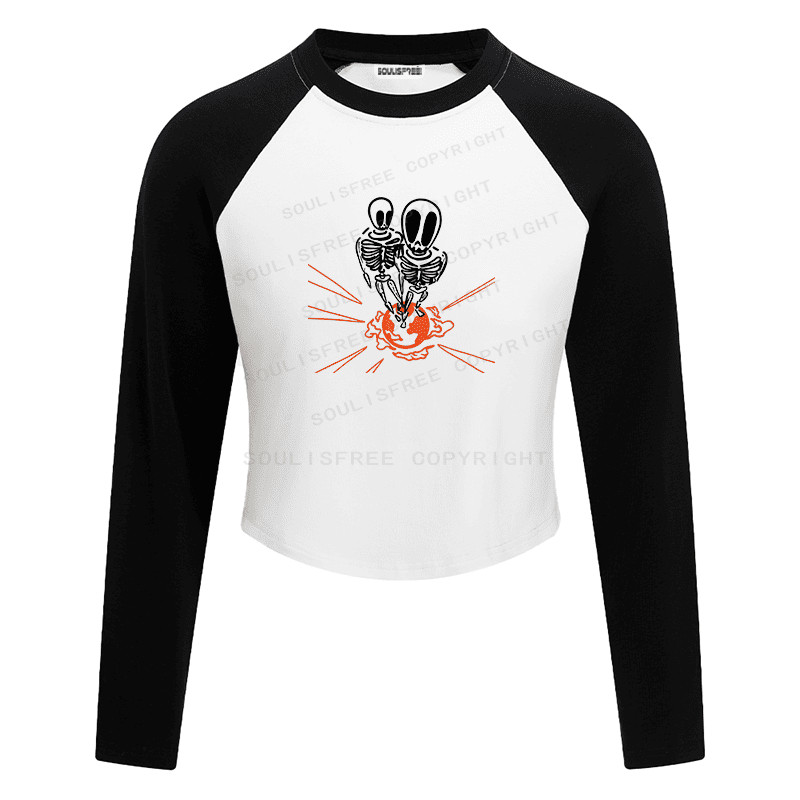 Designed Vibes of the Sun Block Raglan Long Sleeve Crop Top | Soulisfree