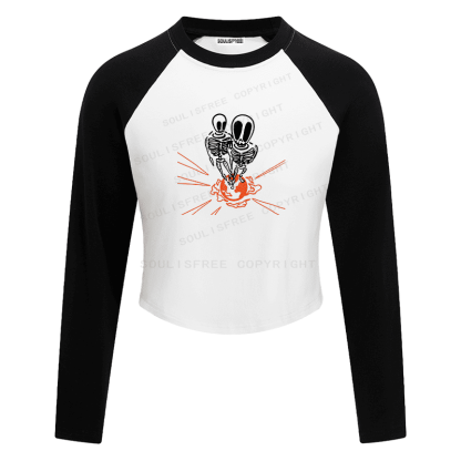 Soulisfree Cosmic Finale Flux Planetary Embrace Raglan Crop Tee