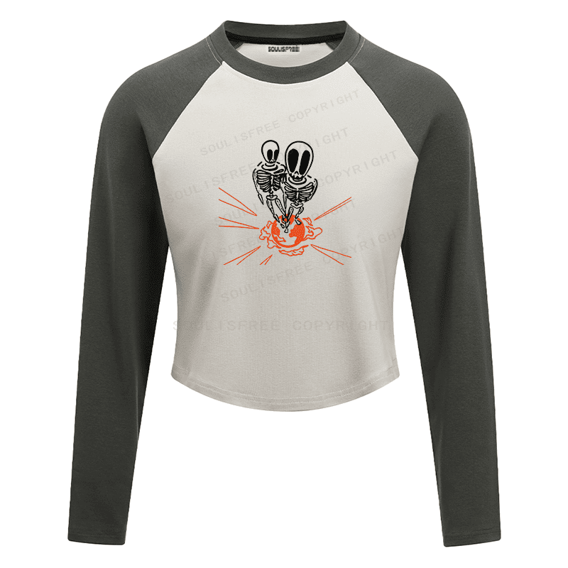 Soulisfree Cosmic Finale Flux Planetary Embrace Raglan Crop Tee