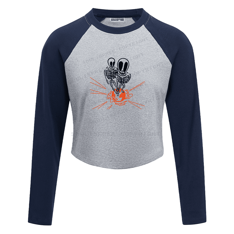 Soulisfree Cosmic Finale Flux Planetary Embrace Raglan Crop Tee