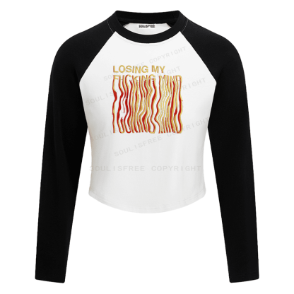 Soulisfree Emotional Flux Waveform Cognitive Distortion Raglan Crop Tee