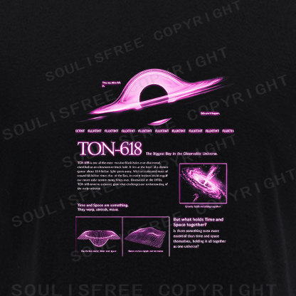 Soulisfree Spacetime Warp Nebula Glow Futuristic Raglan Crop Tee