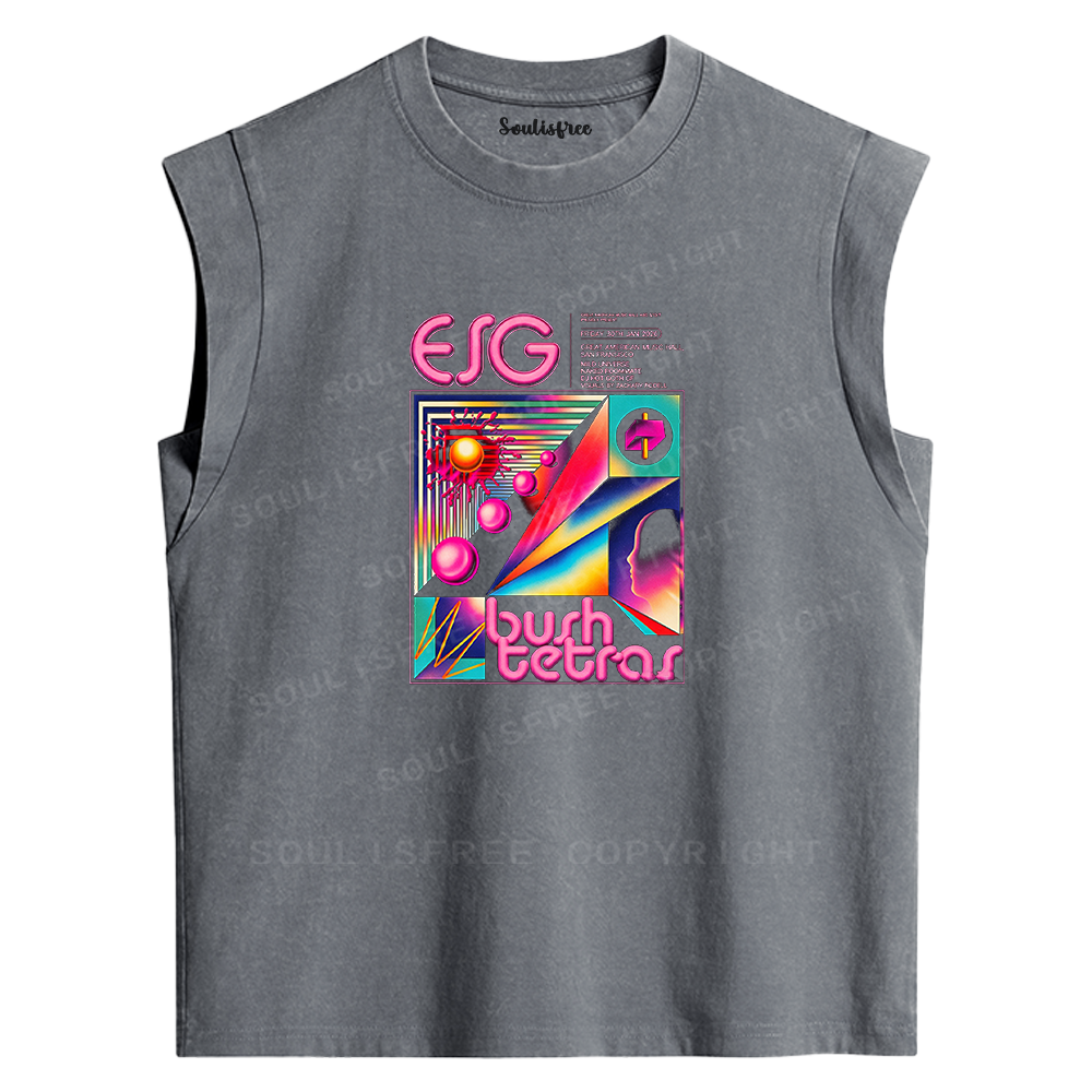 Soulisfree ESG Burb Tetras Graphic Washed Tank Tops