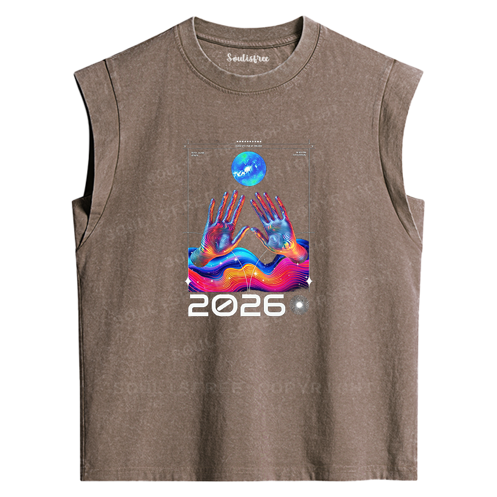 Soulisfree 2026 Future Hands Graphic Washed Tank Tops