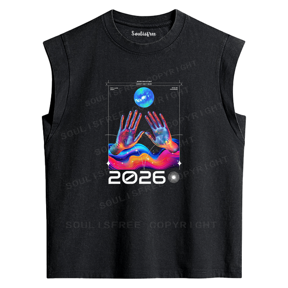 Soulisfree 2026 Future Hands Graphic Washed Tank Tops