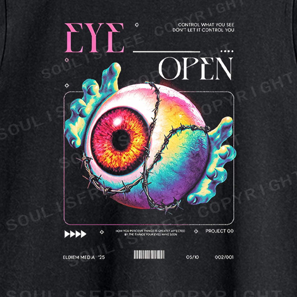 Soulisfree Surreal Eyeball Art Washed Tank Tops