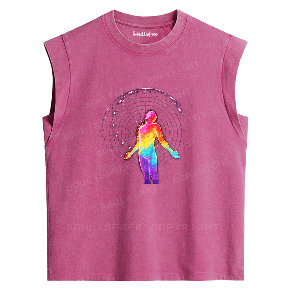 Soulisfree Unarchivable Emotions Glitch Washed Tank Tops