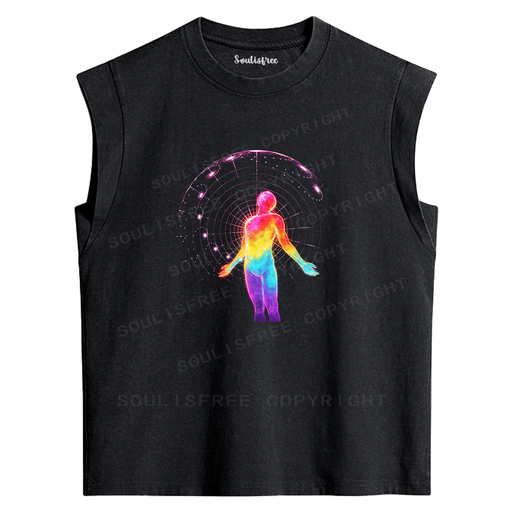 Soulisfree Unarchivable Emotions Glitch Washed Tank Tops