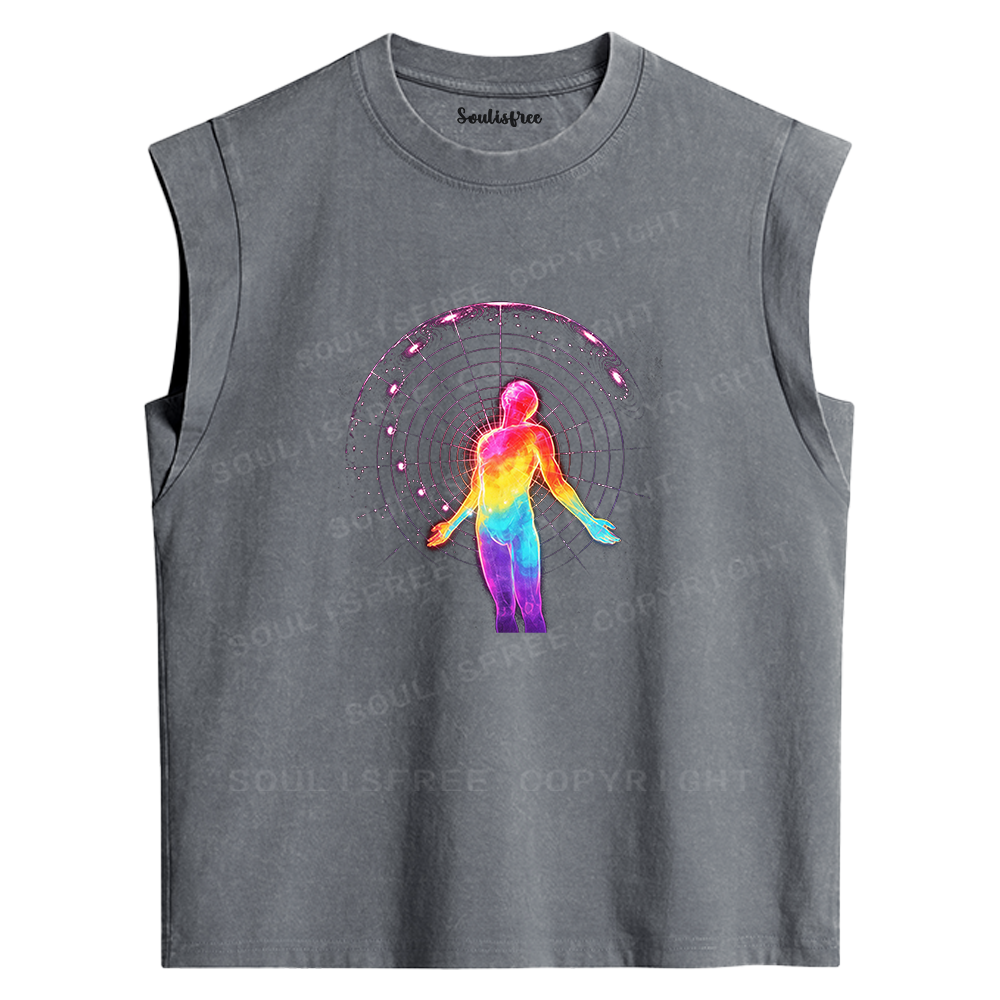 Soulisfree Unarchivable Emotions Glitch Washed Tank Tops