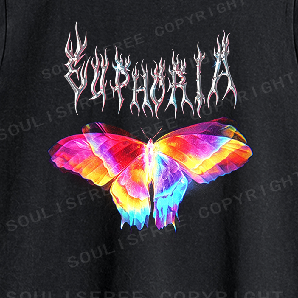 Soulisfree Euphoria Butterfly Washed Tank Tops