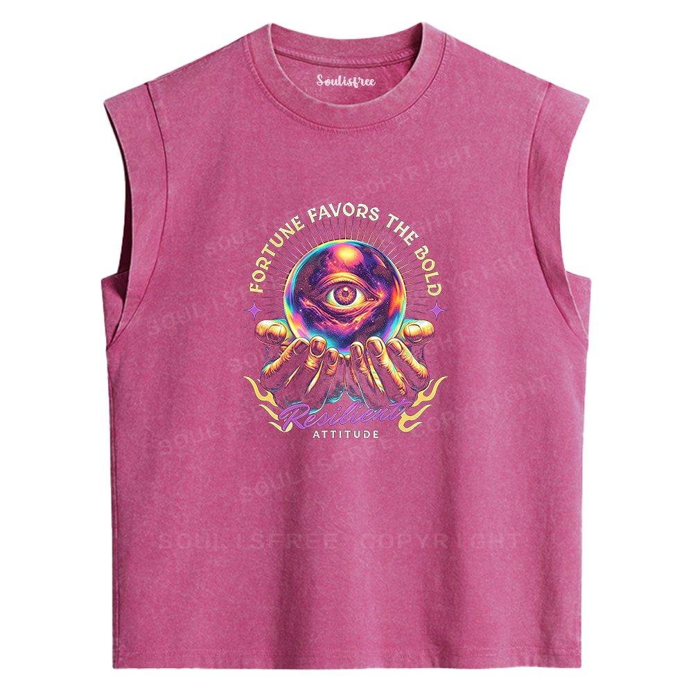 Soulisfree Fortune Favors The Bold Washed Tank Tops