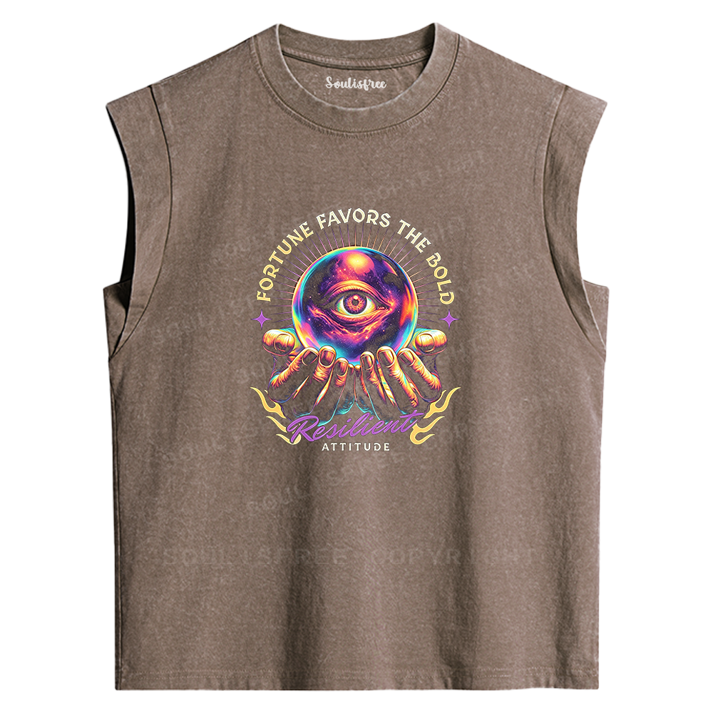 Soulisfree Fortune Favors The Bold Washed Tank Tops