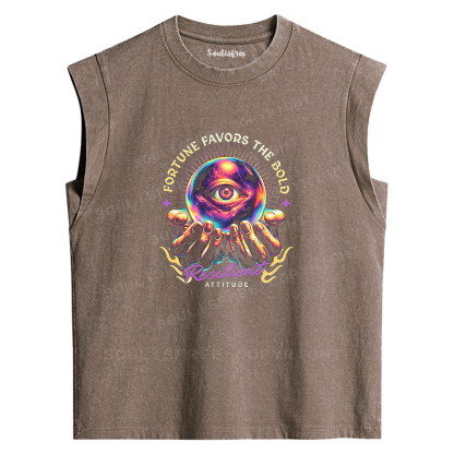 Soulisfree Fortune Favors The Bold Washed Tank Tops