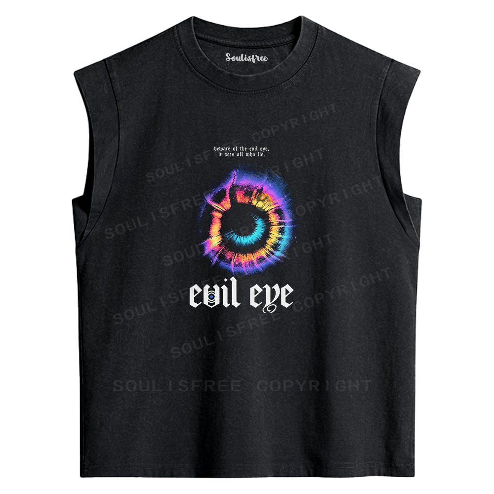 Soulisfree All-Seeing Lie Detector Washed Tank Tops