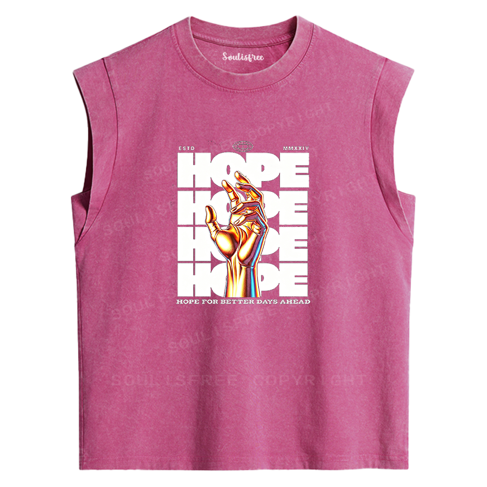 Soulisfree Hope For Better Days Washed Tank Tops