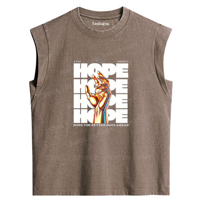 Soulisfree Hope For Better Days Washed Tank Tops