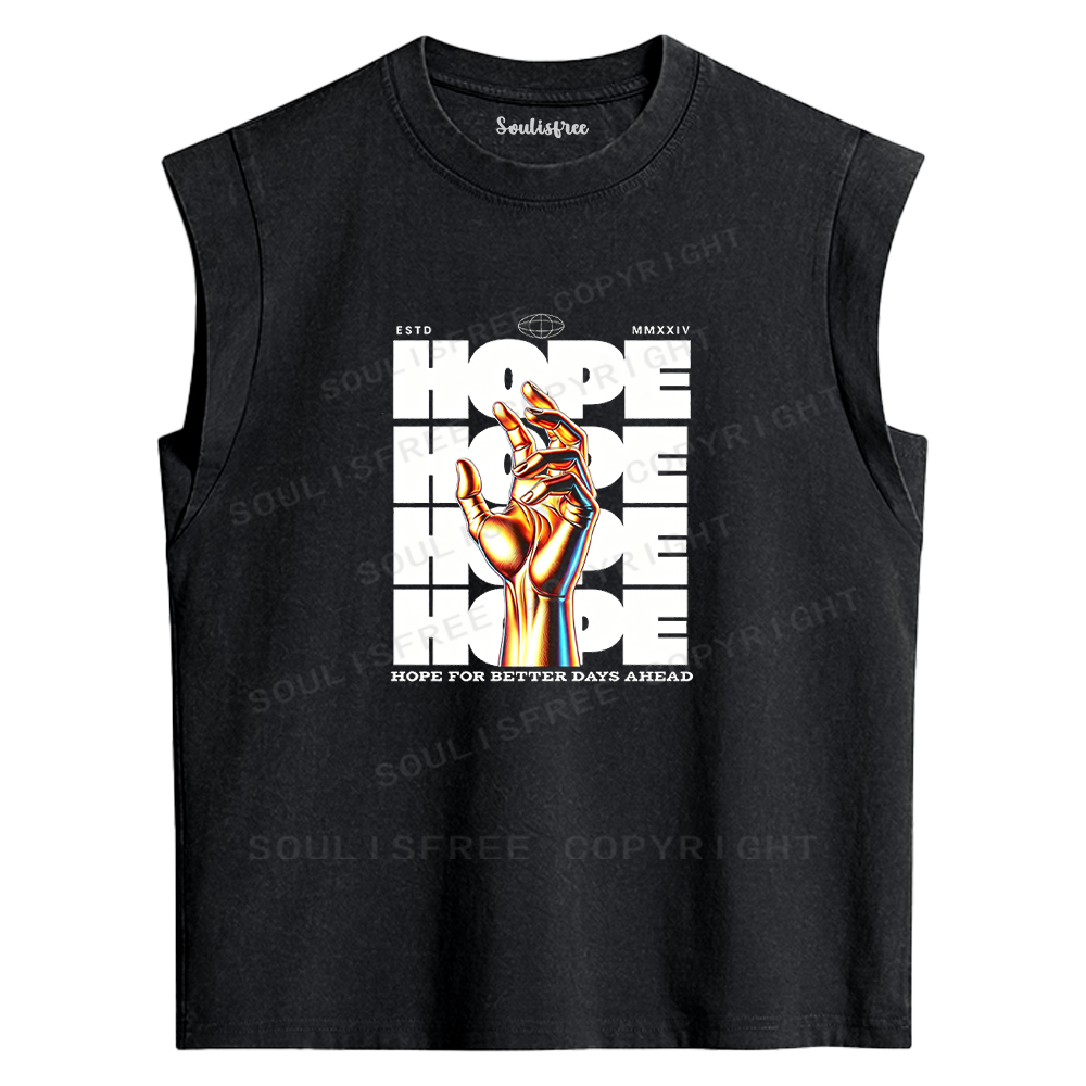 Soulisfree Hope For Better Days Washed Tank Tops
