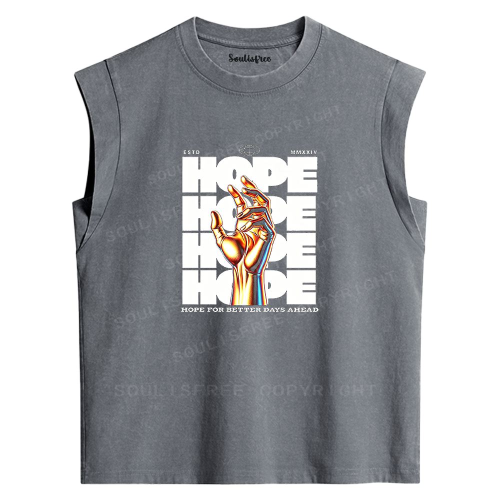 Soulisfree Hope For Better Days Washed Tank Tops