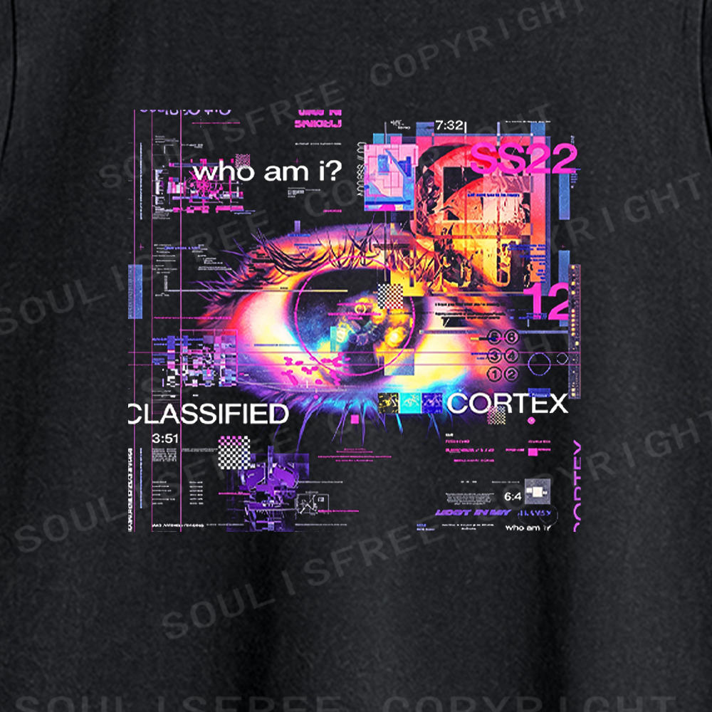 Soulisfree Digital Existentialism Aesthetic Washed Tank Tops