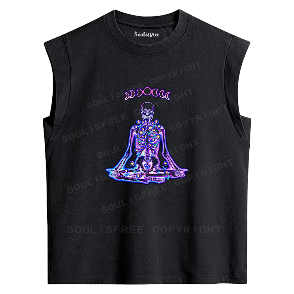 Soulisfree Death And Life Cycle Washed Tank Tops