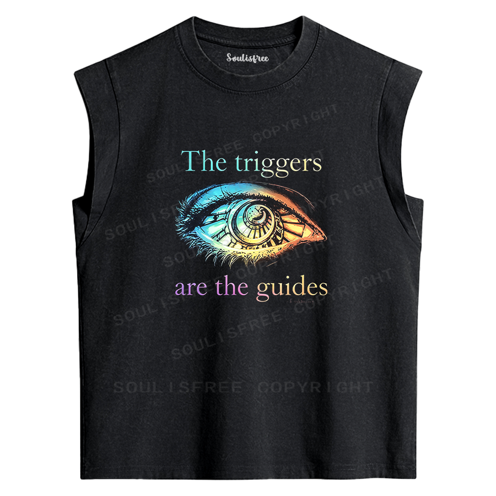 Soulisfree Triggers Are Guides Graphic Washed Tank Tops