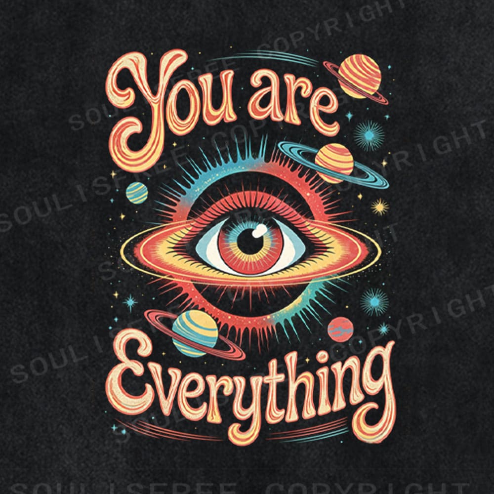 Soulisfree You Are Everything Cosmic Eye Washed Tee