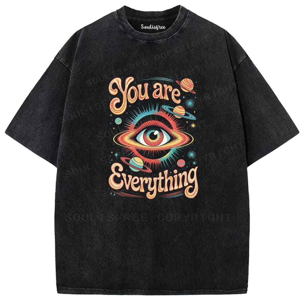 Soulisfree You Are Everything Cosmic Eye Washed Tee
