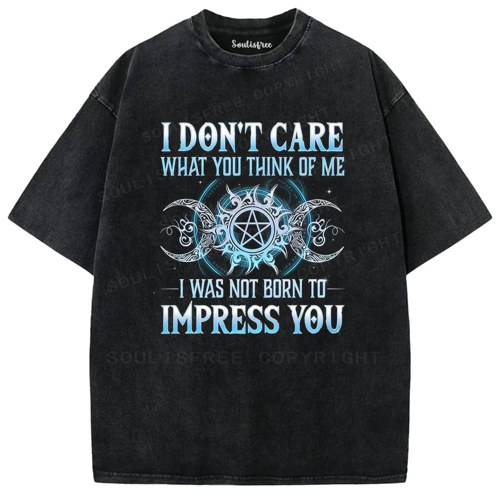 Soulisfree I Don't Care Mystic Graphic Washed Tee