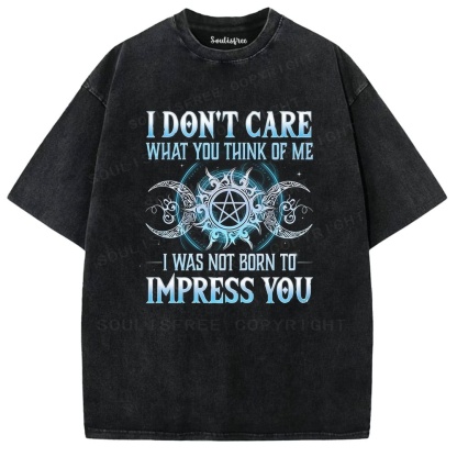 Soulisfree I Don't Care Mystic Graphic Washed Tee