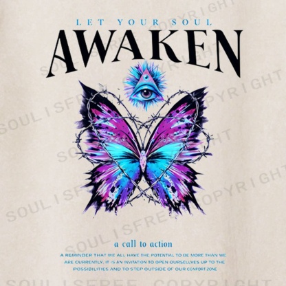 Soulisfree Awaken Your Soul Butterfly Washed Tee