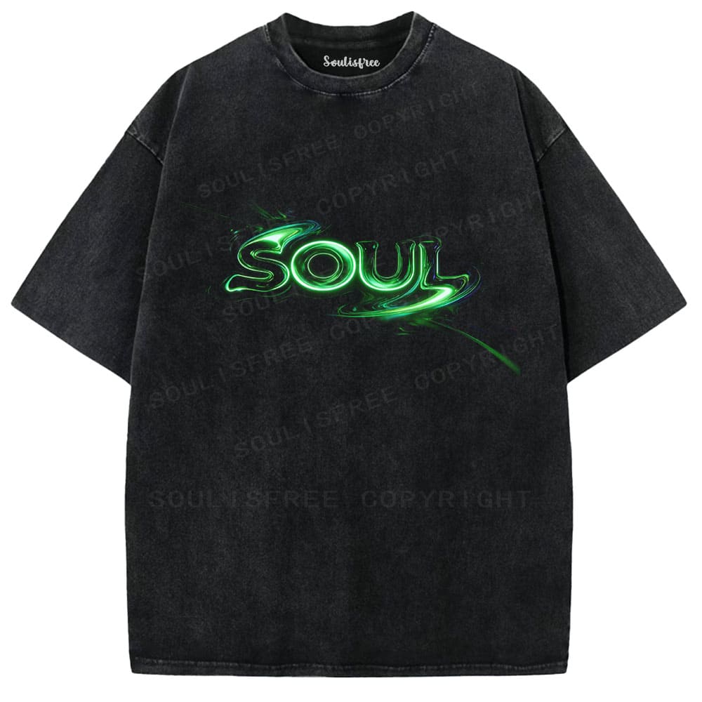 Soulisfree Neon Soul Energy Washed Tee
