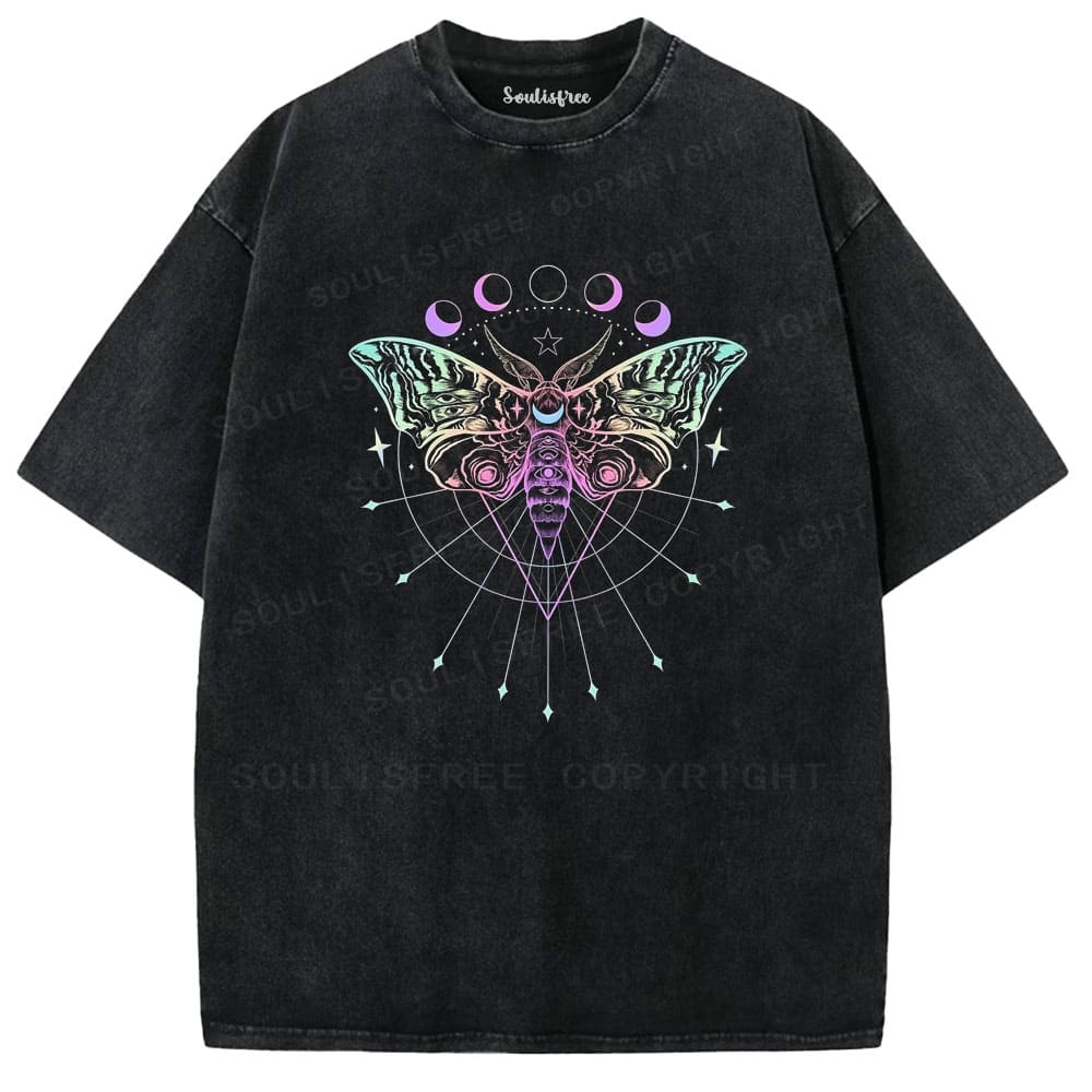 Designed Soulisfree Wander into Dream Spores Artistic Washed Tee | Soulisfree