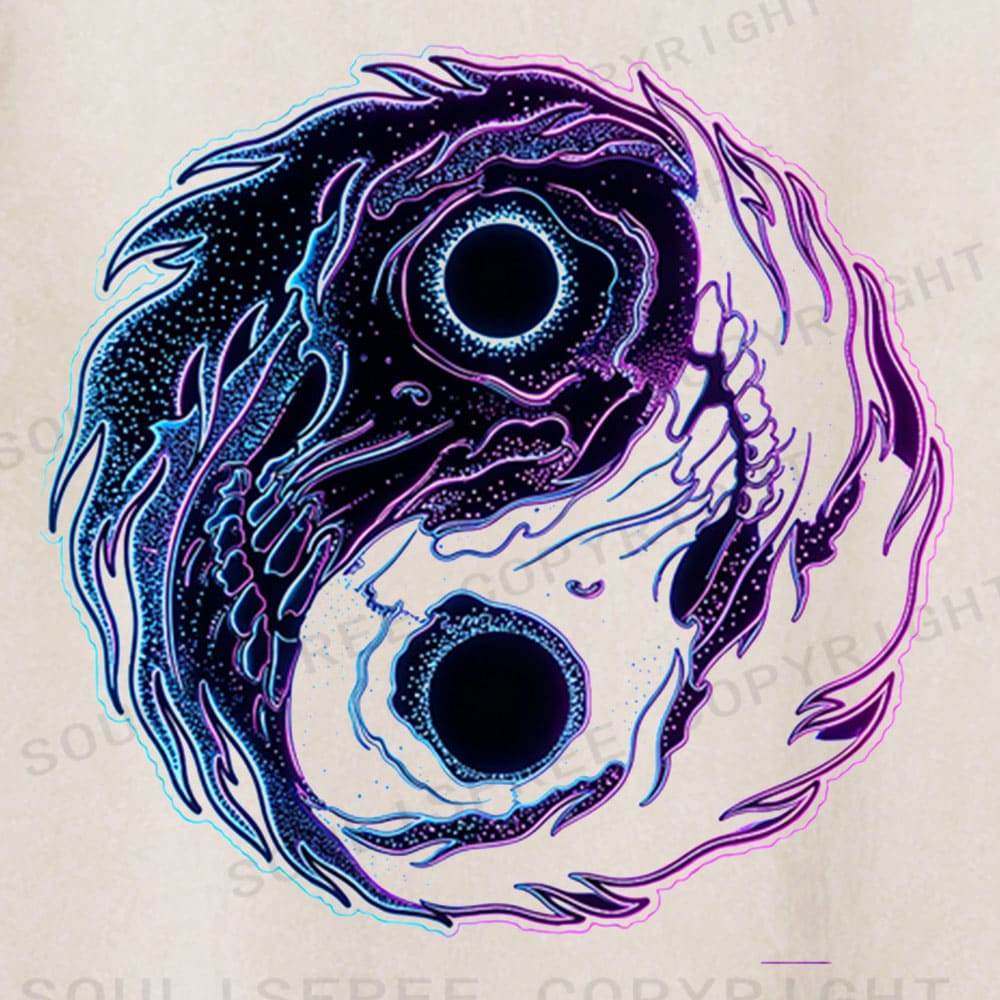 Soulisfree Cosmic Yin Yang Vintage Washed Tee