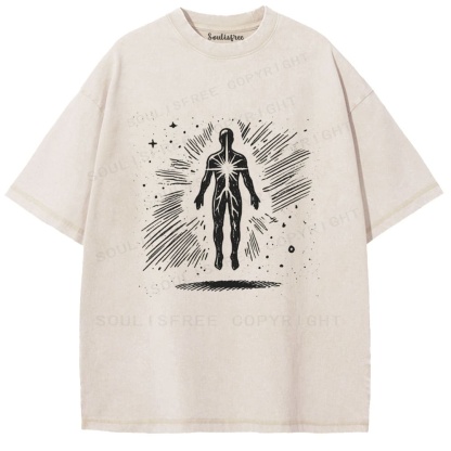 Soulisfree Energy Awakening Streetwear Washed Tee