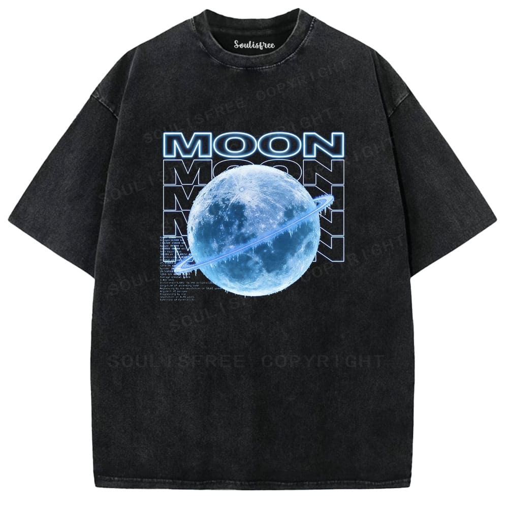 Soulisfree Blue Moon Sci-Fi Vintage Washed Tee