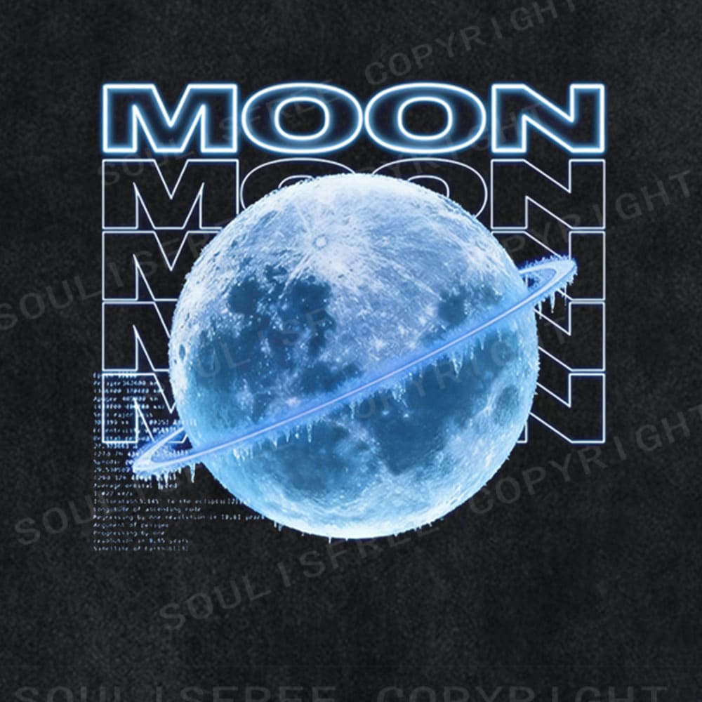 Soulisfree Blue Moon Sci-Fi Vintage Washed Tee