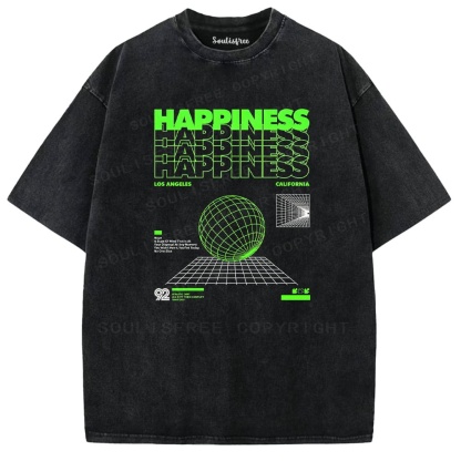 Soulisfree Happiness Dimension Retro Washed Tee