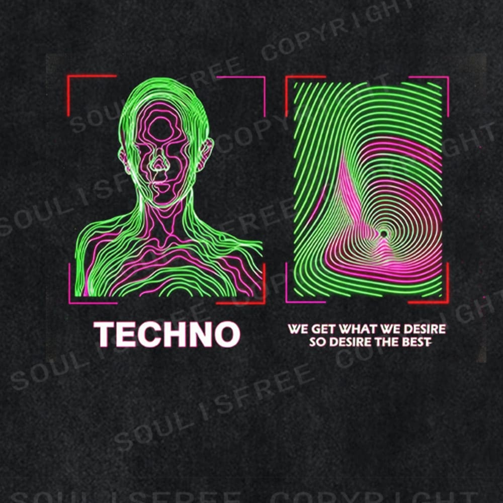 Soulisfree Techno Scan Digital Washed Tee