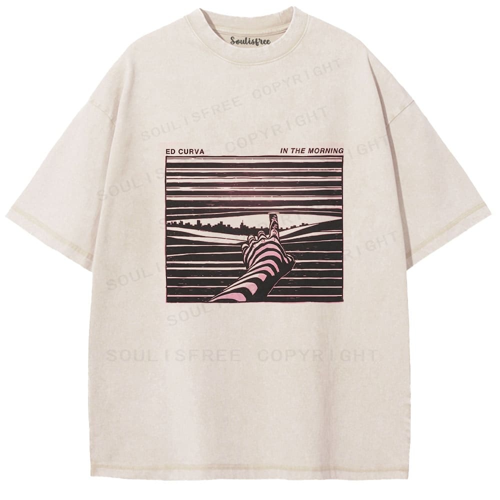 Soulisfree Morning Horizon Graphic  Washed Tee