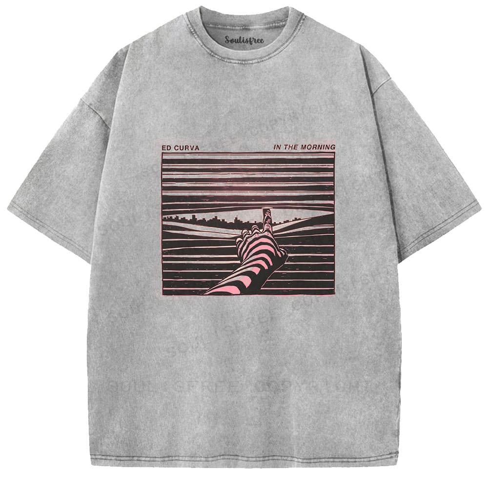 Soulisfree Morning Horizon Graphic  Washed Tee