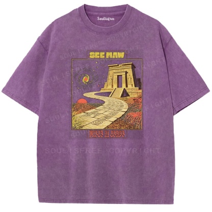 Soulisfree Ancient Temple Cosmic Journey  Washed Tee