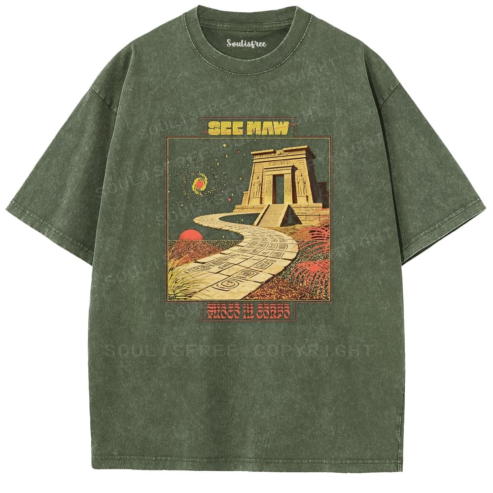 Soulisfree Ancient Temple Cosmic Journey  Washed Tee