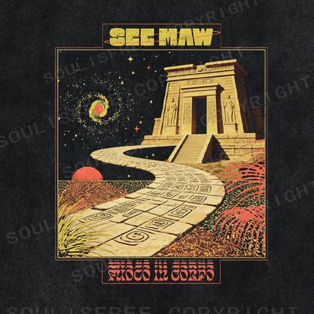 Soulisfree Ancient Temple Cosmic Journey  Washed Tee