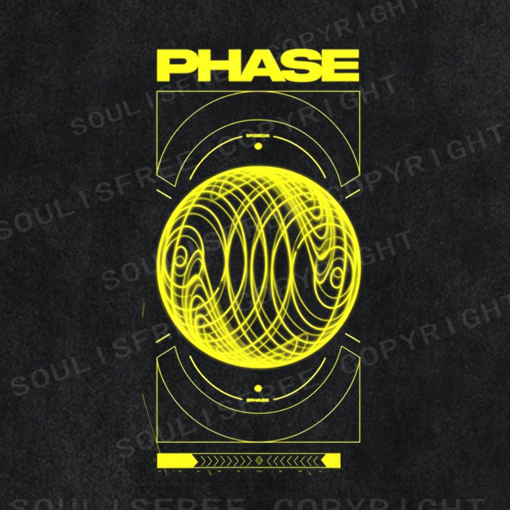 Soulisfree Cybernetic Phase Graphic Washed Tee