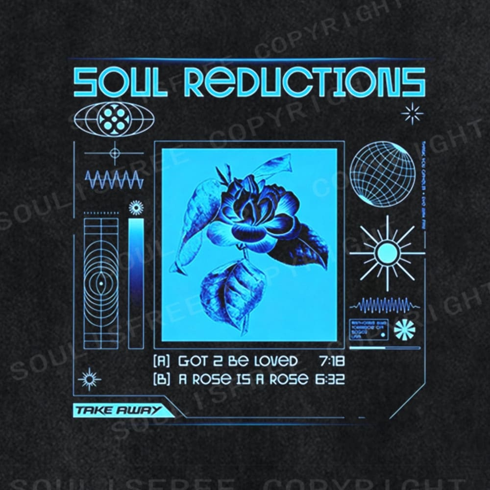 Soulisfree Digital Rose Interface Washed Tee