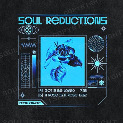 Soulisfree Digital Rose Interface Washed Tee