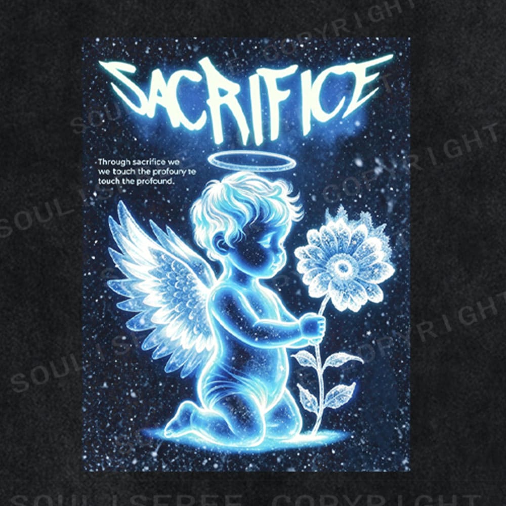 Soulisfree Celestial Sacrifice Angelic Devotion Washed Tee