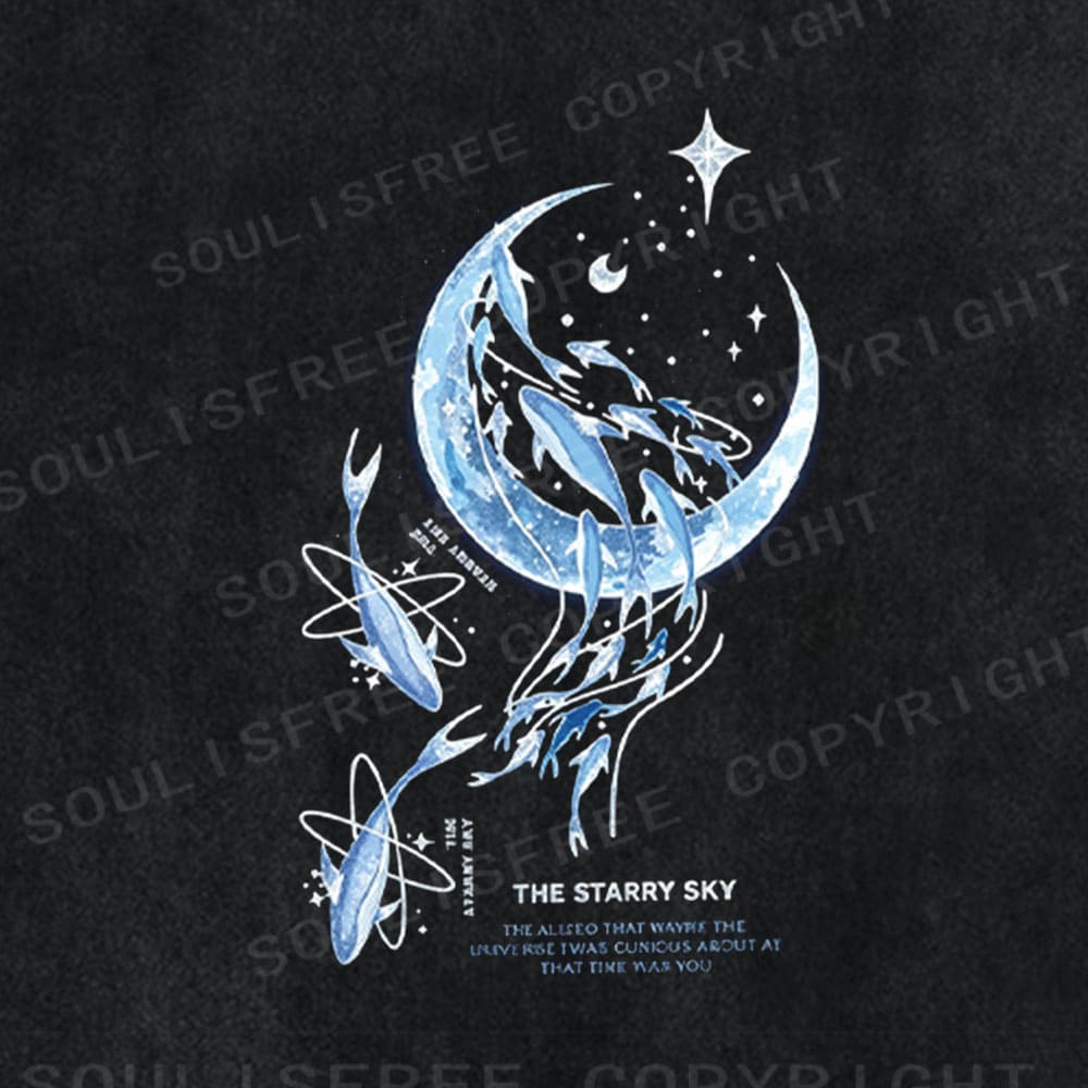Soulisfree Celestial Whale Dream Vintage Washed Tee