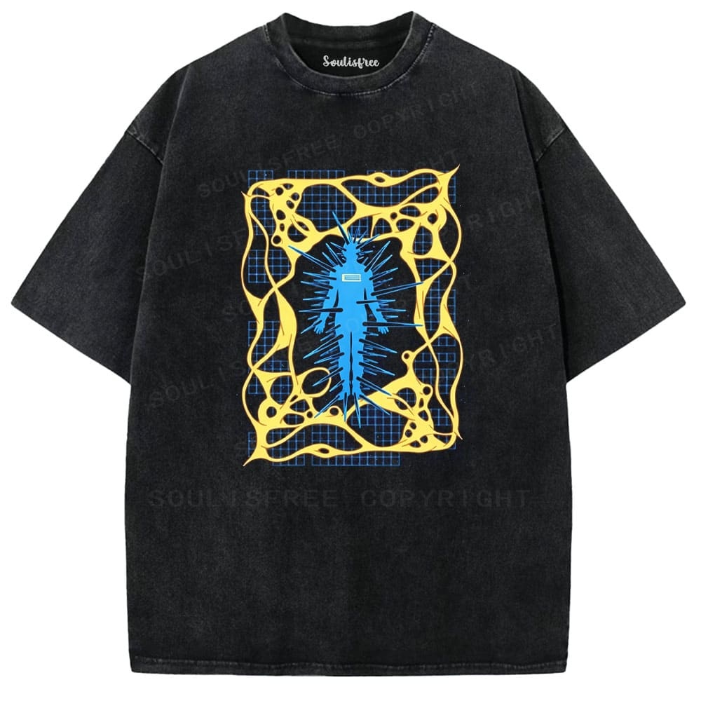 Designed Soulisfree Wander into Dream Spores Artistic Washed Tee | Soulisfree