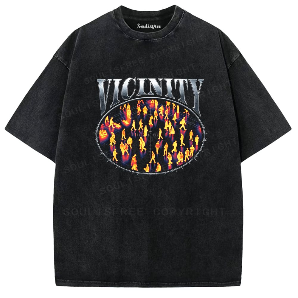 Soulisfree VICINITY Social Commentary Statement Washed Tee